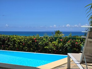 Outdoor pool - Villa Rubis - Luxury Creole villa, panoramic ocean view (Saint-Francois)