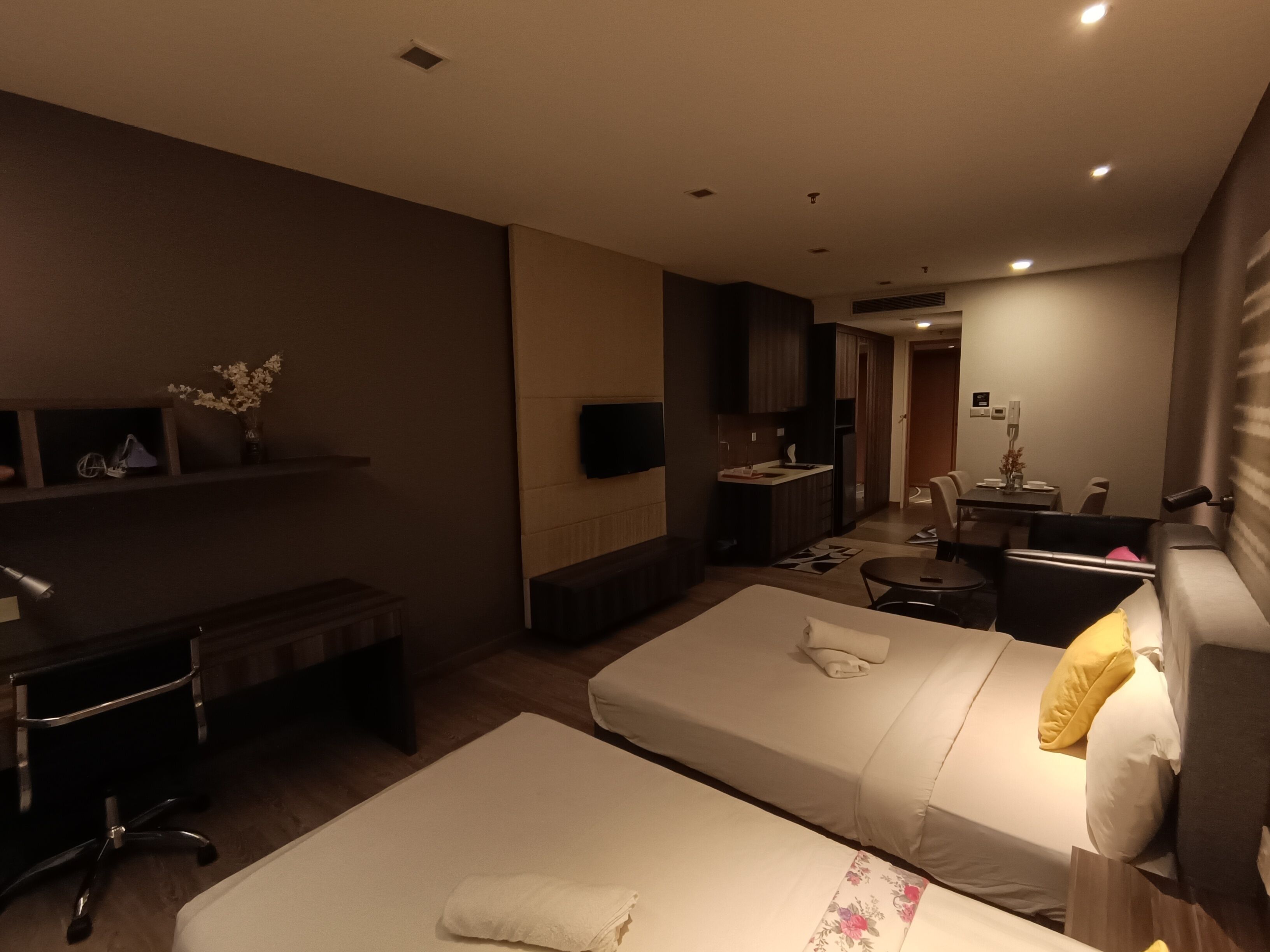 Desk, iron/ironing board, free WiFi, bed sheets