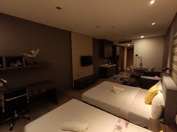 Desk, iron/ironing board, free WiFi, bed sheets
