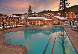 Relax by the large pool surrounded by lounge areas and sun loungers.