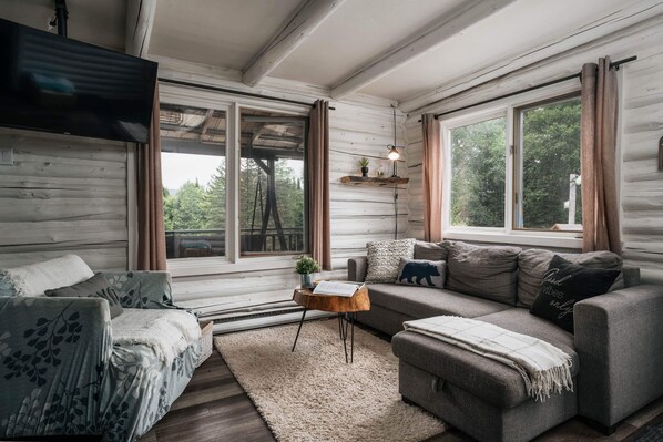 TV, peis og kontorer