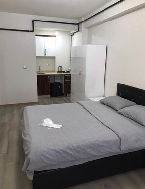 Habitación estándar con 1 cama matrimonial o 2 individuales | Cortinas blackout, insonorización y tabla de planchar con plancha