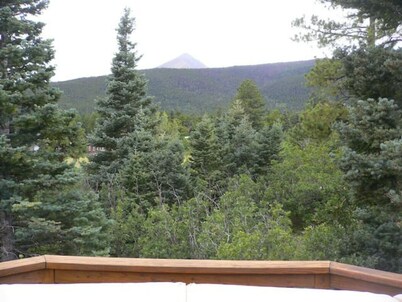 Location! Nice log home in dark sky community next to several peaks