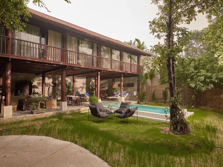 Three-bedroom Pool Villa | Living area | 43-inch Smart TV with cable channels, TV
