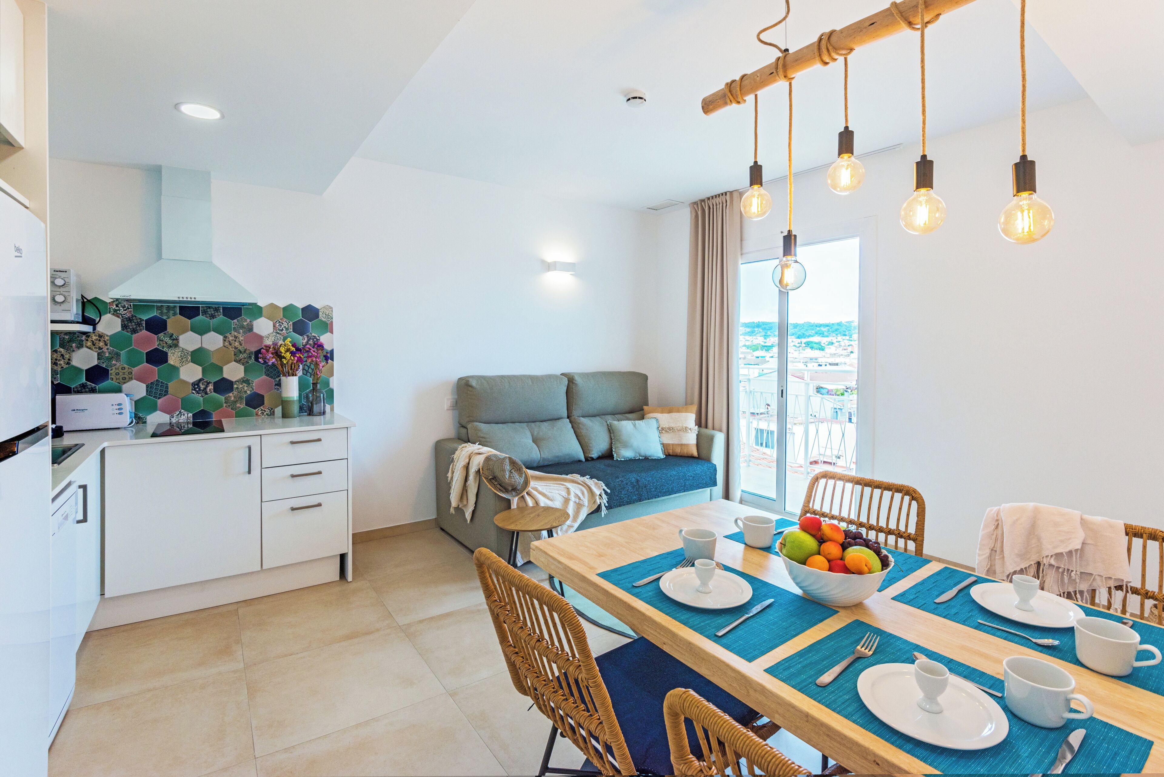 Appartement Panoramique, 1 chambre, balcon, vue mer | Cuisine privée