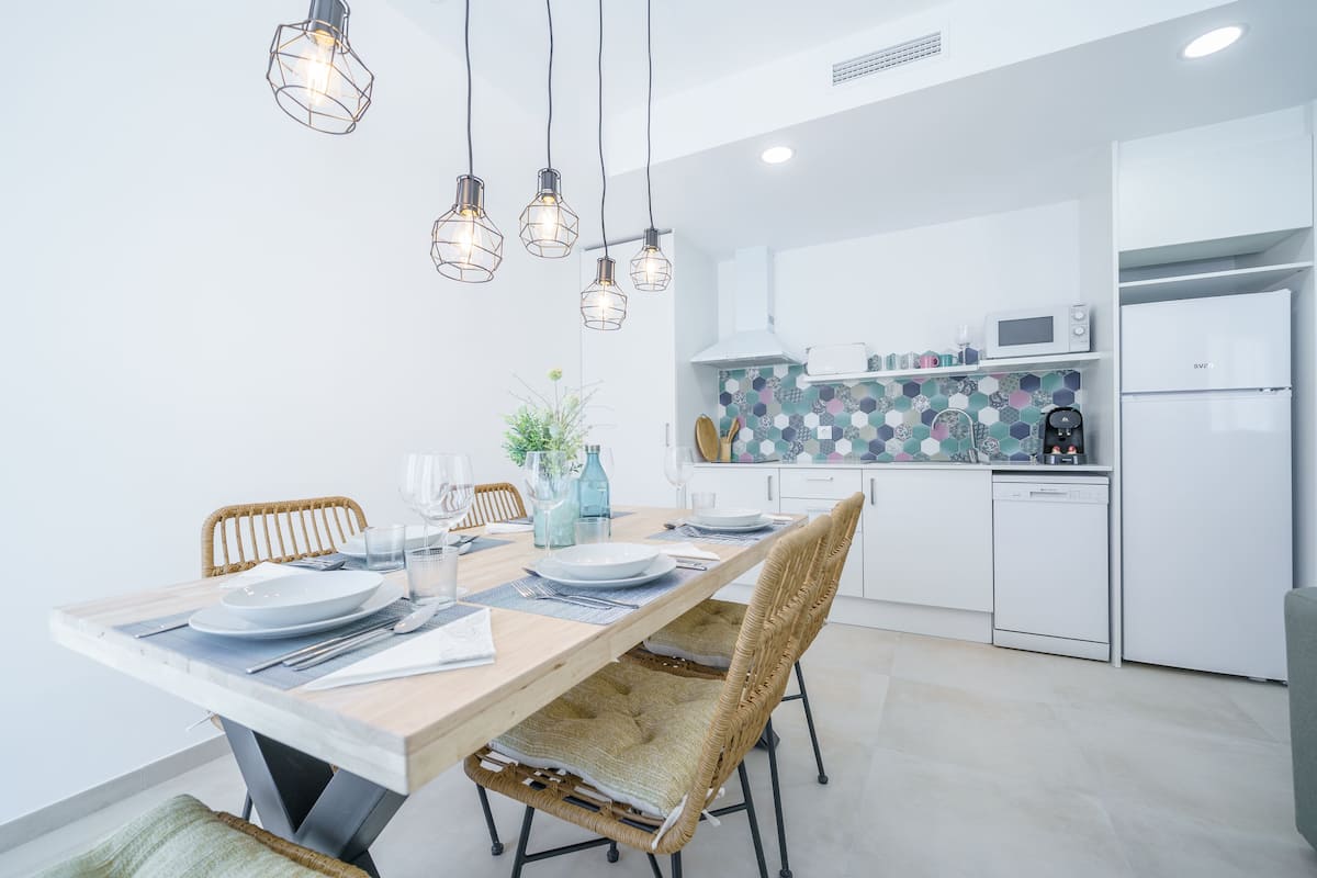 Premium Apartment, 3 Bedrooms, 2 Bathrooms | Private kitchen | Full-sized fridge, microwave, stovetop, dishwasher