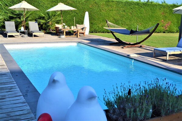 Outdoor pool, a heated pool