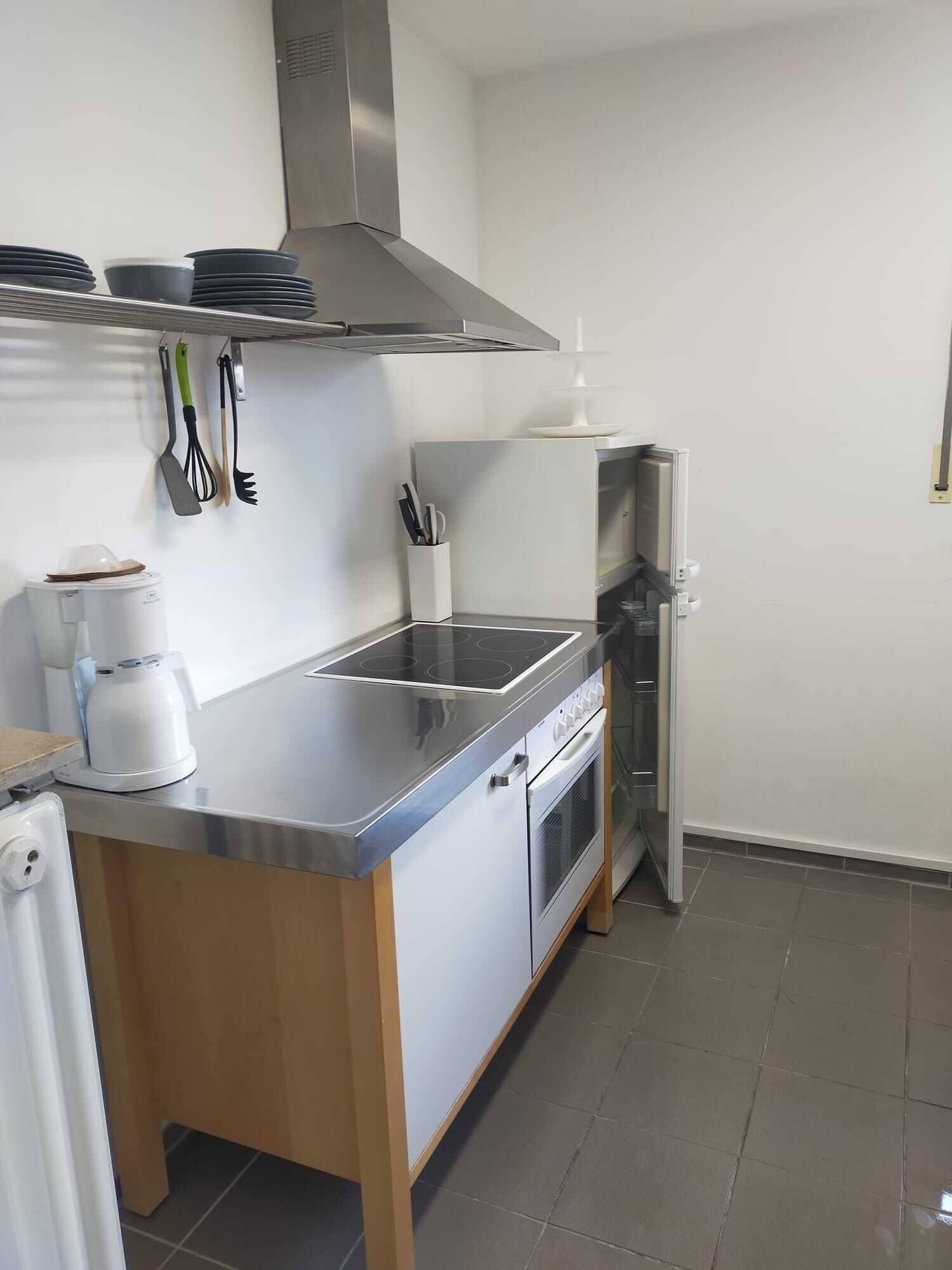 Kühlschrank, Mikrowelle, Herdplatte, Geschirrspüler