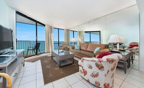 Condo, 1 King Bed with Sofa bed, Balcony, Ocean View (Windward 603 - No Pets) | Living area