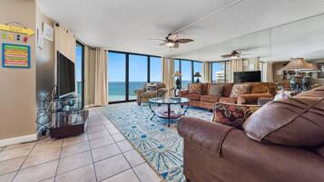 Condo, Multiple Beds, Balcony, Ocean View (T3 513 - No Pets) | Living area | 40-inch flat-screen TV with digital channels, TV