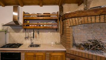 House (Six Bedroom Holiday Home with Terrace) | Private kitchen | Fridge