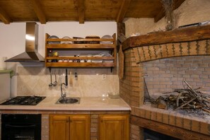House (Six Bedroom Holiday Home with Terrace) | Private kitchen | Fridge