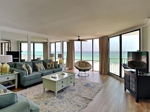 Condo, Multiple Beds, Balcony, Ocean View (Leeward 306 - No Pets) | Living area | 42-inch flat-screen TV with digital channels