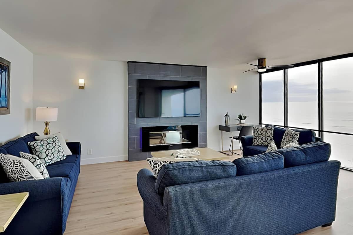 Condo, Multiple Beds, Balcony, Ocean View (#201 - No Pets Allowed) | Living area | 42-inch flat-screen TV with digital channels