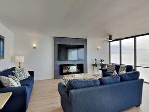 Condo, Multiple Beds, Balcony, Ocean View (#201 - No Pets Allowed) | Living area | 42-inch flat-screen TV with digital channels