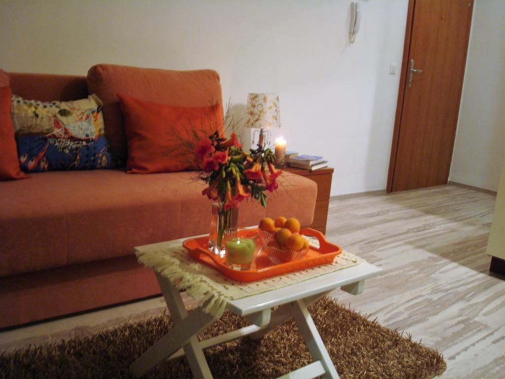 Studio (Studio Apartment with Balcony and Par) | Phòng khách | TV 