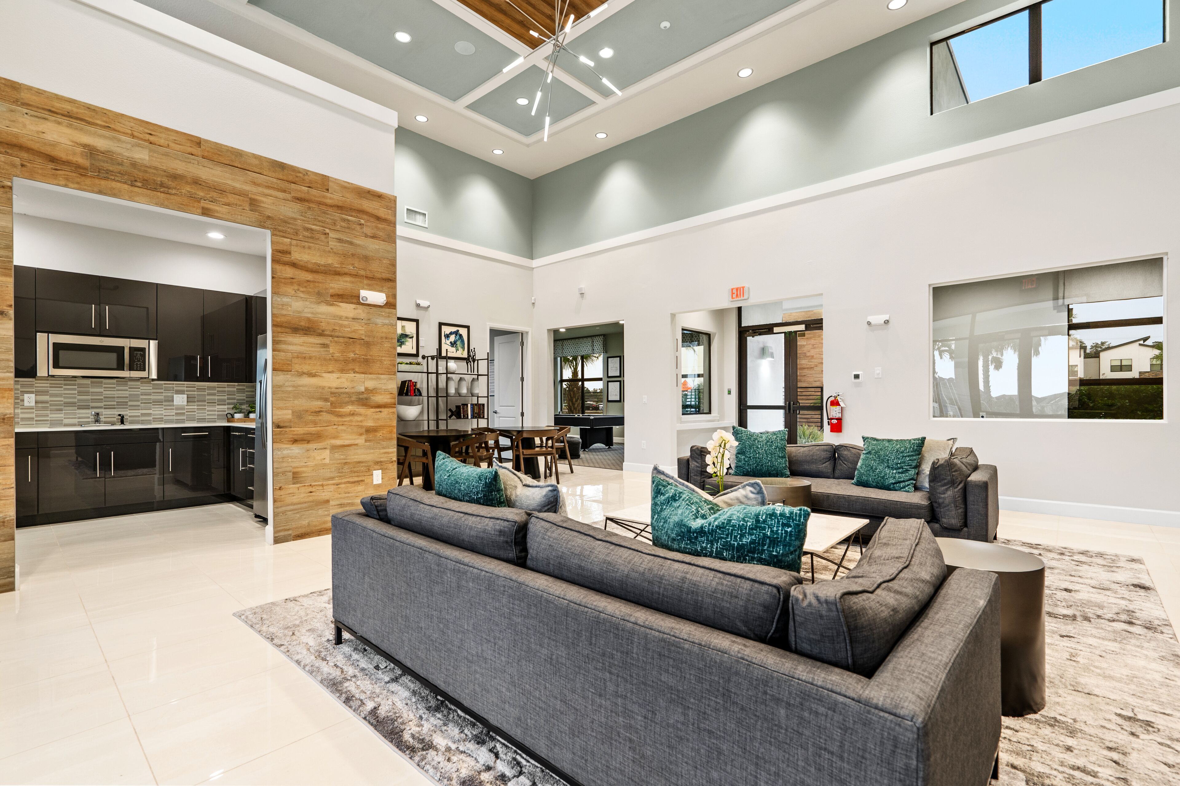 Área de estar no saguão