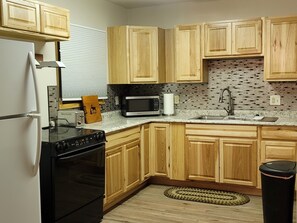 Fridge, microwave, oven, stovetop - Our Property offers a relaxing getaway with a hot tub and massage chair! (Red Feather Lakes)