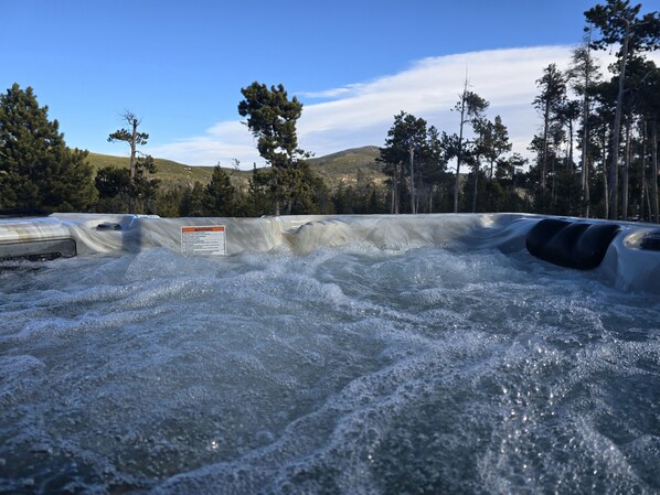 Outdoor spa tub - Our Property offers a relaxing getaway with a hot tub and massage chair! (Red Feather Lakes)