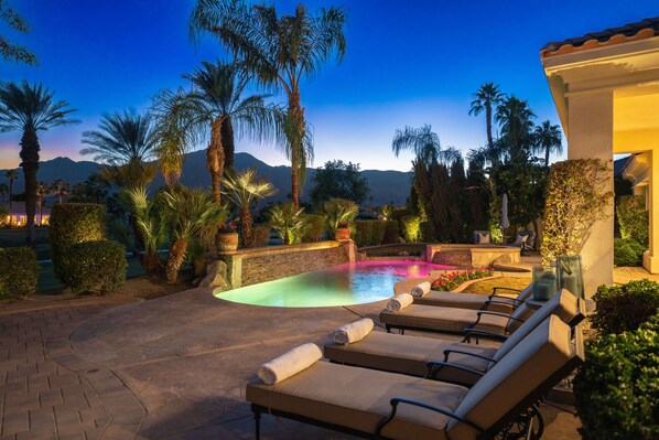 Outdoor pool, a heated pool