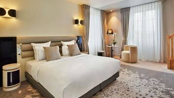 Premium bedding, minibar, in-room safe, soundproofing