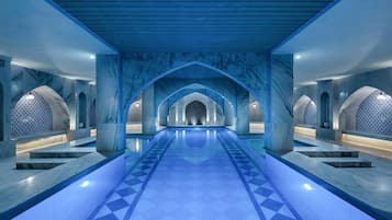 Steam room, Turkish bath/hammam, body treatments, body wraps
