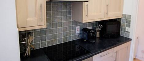 Fridge, microwave, oven, toaster