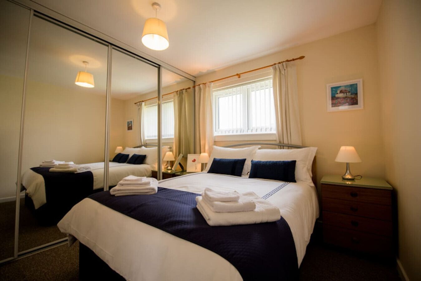 2 bedrooms, iron/ironing board, WiFi, bed sheets