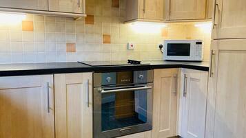 Fridge, microwave, oven, toaster