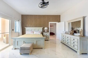 5 bedrooms, in-room safe, iron/ironing board, travel cot