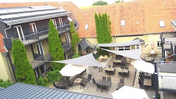 Tomannsrom – superior, 2 enkeltsenger, balkong, bakgårdsutsikt (Nr. 1222) | Sengetøy av topp kvalitet, minibar og individuelt dekorert