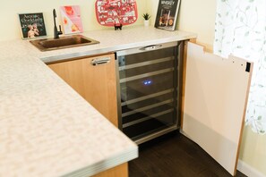 Bar with wine fridge