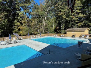 Resort center's outdoor pools for use with purchase of a guest amenity card - 'Make Your Mark' Cozy Sapphire Cabin with Hot Tub (Sapphire)