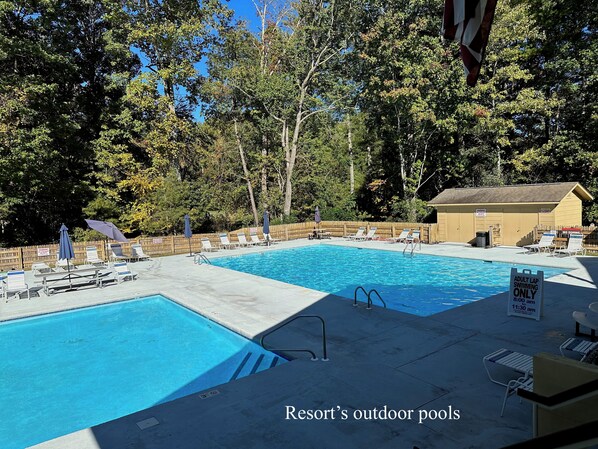 Resort center's outdoor pools for use with purchase of a guest amenity card - 'Make Your Mark' Cozy Sapphire Cabin with Hot Tub (Sapphire)