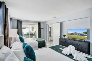 4 bedrooms, iron/ironing board, WiFi, bed sheets