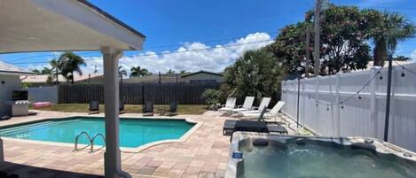 A heated pool