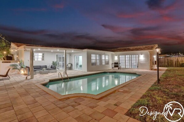 A heated pool