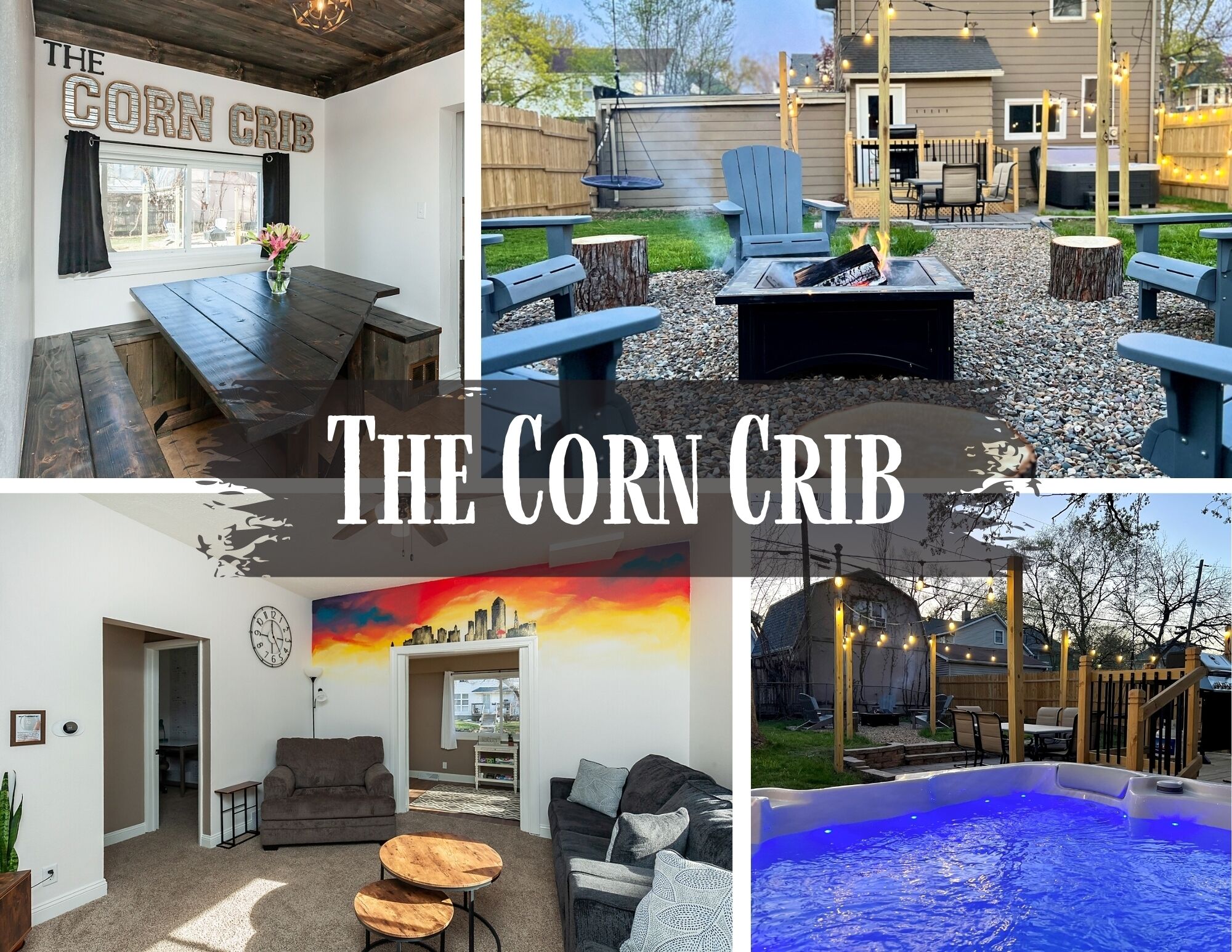 The CORN CRIB: Spa - Game Room - BBQ - Office - DOWNTOWN - Sleeps 14