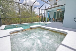Terrace/patio - Resort home with private SW-facing pool deck and spa (Kissimmee)