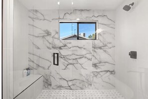 Bathtub, hair dryer