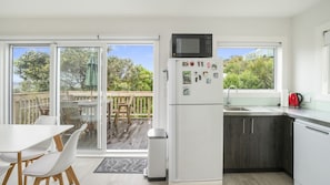 Fridge, microwave, dishwasher, toaster