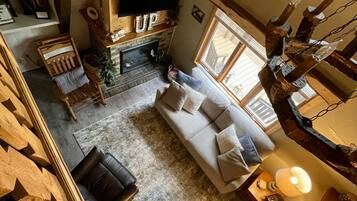 Smart TV, fireplace, video games, books