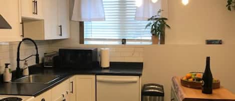 Microwave, oven, stovetop, dishwasher