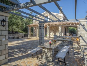 Luxury Villa, Ensuite, Sea View (Villa Dias) | Restaurant - Luxury Villa Dias (Corfu)