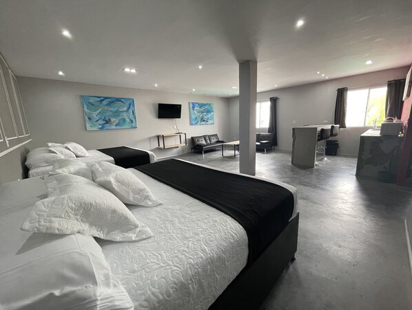 Studio Suite Kota, Beberapa Tempat Tidur | Wi-Fi gratis dan seprai linen