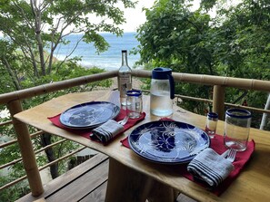 Outdoor dining - Breathtaking Sea View Apartment Casa Xochi  (San Agustinillo)