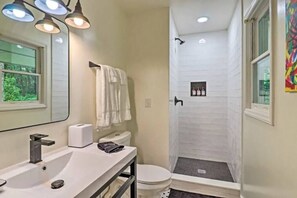 Hair dryer, towels