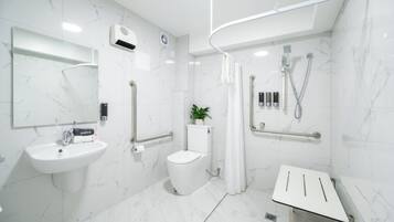 Ducha, cabezal de ducha tipo lluvia, artículos de tocador gratuitos