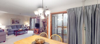 Lovely ski-in/out condo steps from ski lift with trails and amazing views