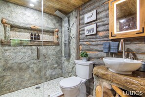 Bathtub, hair dryer, towels, soap